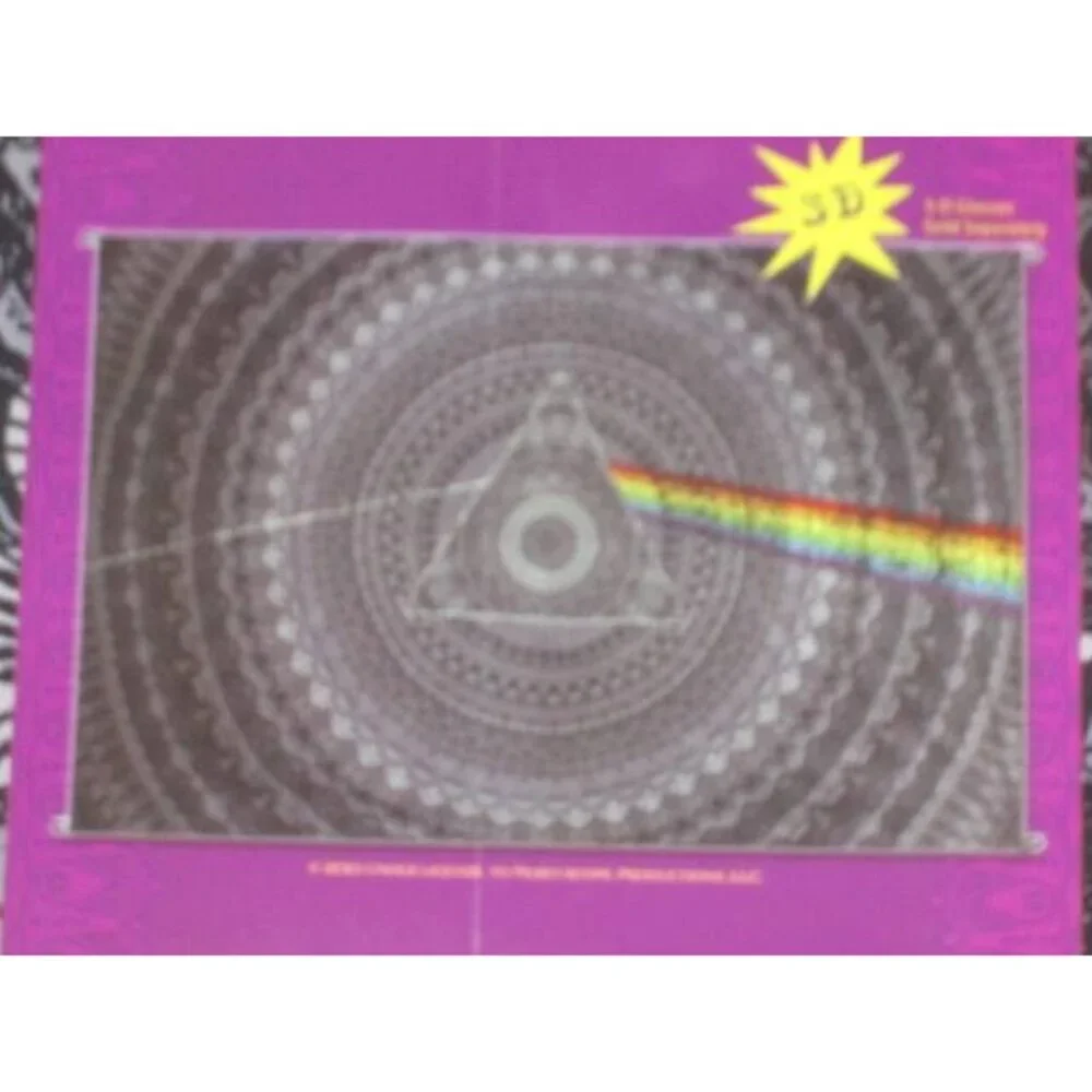 New 3D Pink Floyd Dark Side of the Moon Prism Tapestry Wall Hanging Decor Art